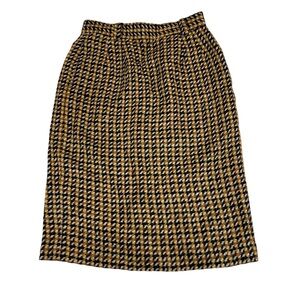 Vintage 70s Breckenridge houndstooth wool pencil skirt women’s medium